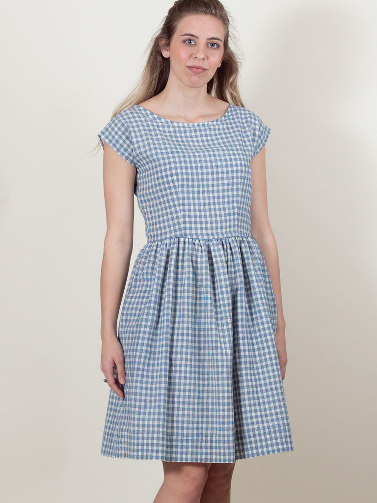 Meadow Dress in Navy Check