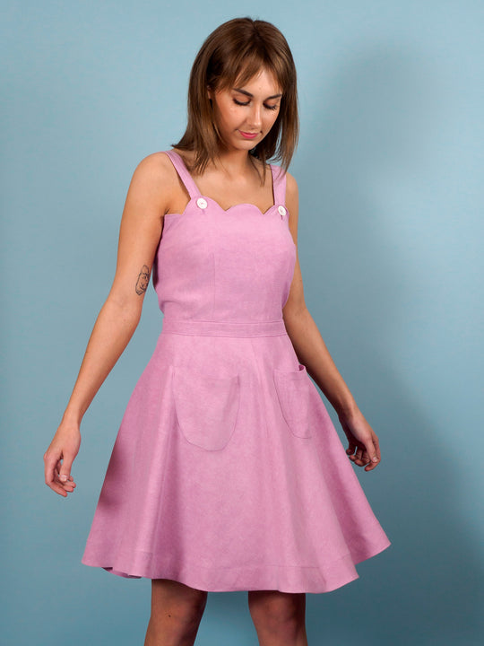 Piper Dress in Lilac Charmeuse