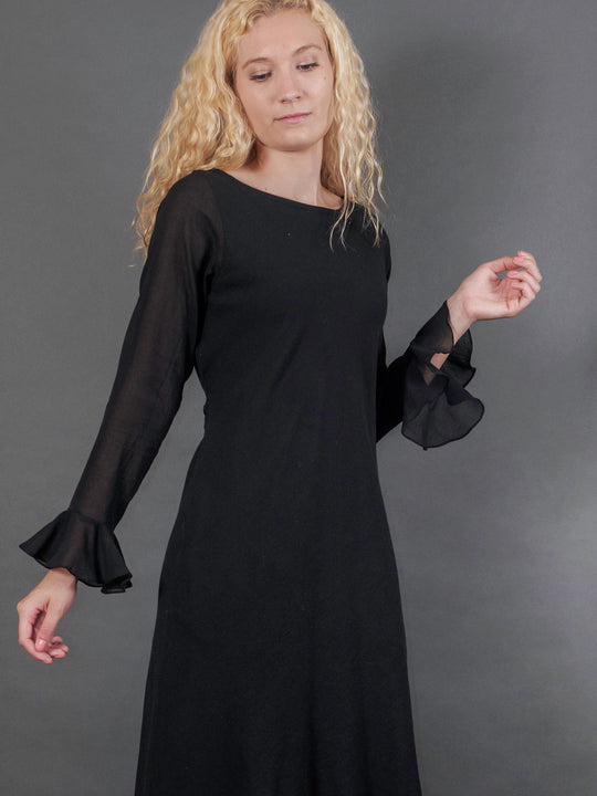 Stella Dress in Noir Chiffon